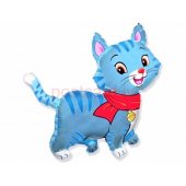 Kitten with scarf Blue ФОЛЬГА ВОЗДУШНЫЙ ШАР 92 CM