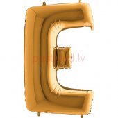 Folijas balons Burts E Zelta krāsa 35 cm