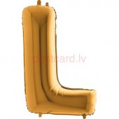 Folijas balons Burts L Zelta krāsa 35 cm