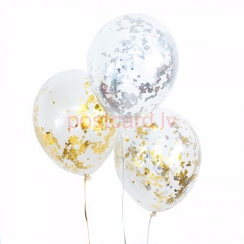 Confetti balons Sudraba 31 cm