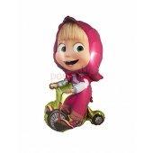 Masha on bike ФОЛЬГА ВОЗДУШНЫЙ ШАР 99 CM